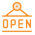 Open sign icon